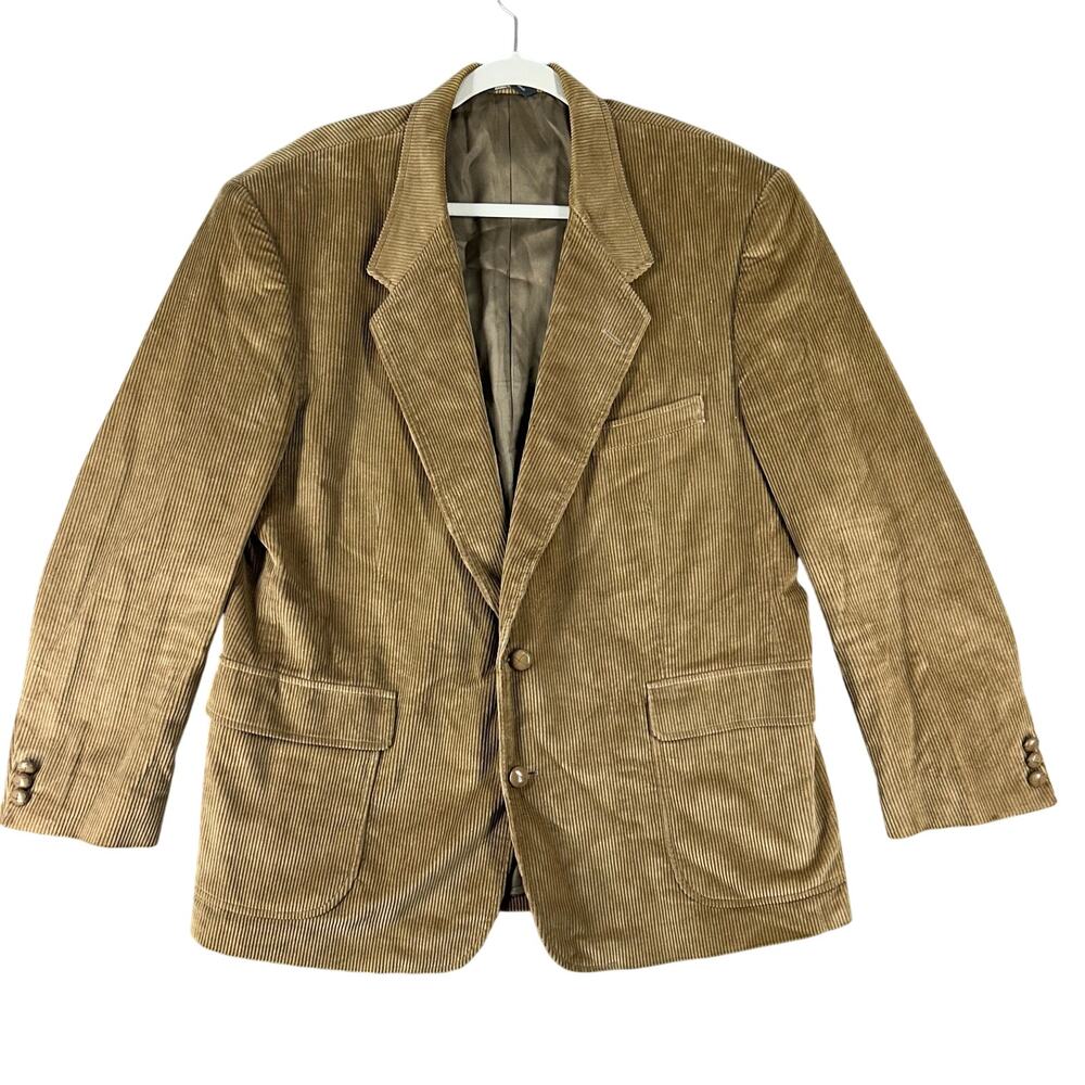 david taylor tan corduroy blazer sz 48L